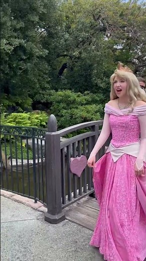 Meeting Aurora dressed as Aurora. #disneyshorts #disneycharacters #shorts #disneyland