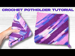 How to Crochet an Easy Double Side Thick Potholder for Beginners