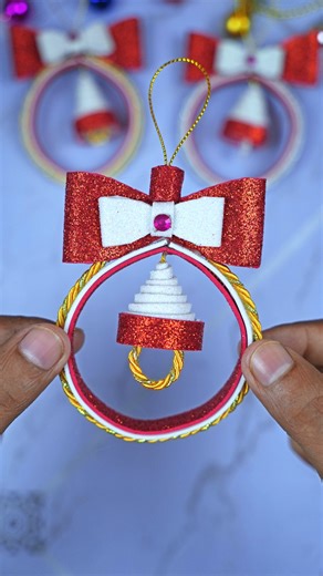 Add festive sparkle to your Christmas tree with these stunning handmade glitter foam bells! 🔔✨ #DIYChristmas #FoamCraft #Christmas2025 #DIYDecor #FestiveVibes | Creative Art & Craft Ideas