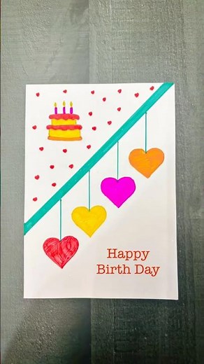 Diy simple and easy birthday card making with a4 paper / greeting card #diy #craft #papercraft