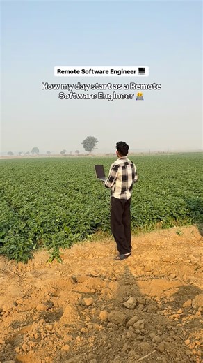 Surendra Patel on Instagram: "l’m a Remote Software engineer working from village. This is how my day start. #softwareengineer #remotesoftwareengineer #vlogs #code #coding #developer #reels #viralreels"