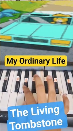 My Ordinary Life Intro The Living Tombstone - Piano Tutorial #shorts #tutorial #myordinarylife
