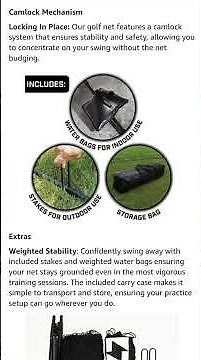 IZZO Golf EZ-UP Golf Hitting Net