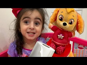 Paw Patrol's Skye nighttime potty training! Baby Pups Videos! Paw Patrol Pups Potty Training