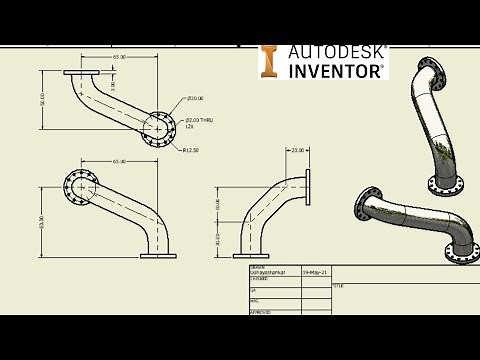 Autodesk Inventor Tutorial for Beginners - Curve Pipe - Practice Part