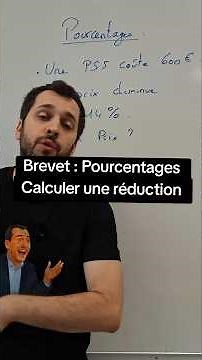 #brevet : Pourcentages, Calculer une réduction #maths #prof #apprends #college