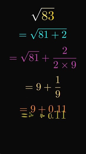 Fast Square Root Approximation Trick | Learn Mental Math Visually #maths #mathematics #squareroot