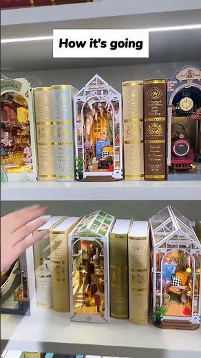 DIY Book Nook Kits Books Shelf Insert Miniature Crafts Bookends