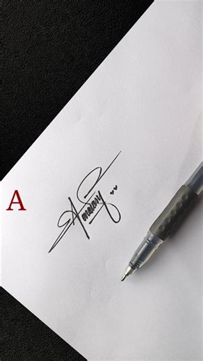 How to Create Stylish A Signature ✍️ | Easy A Letter Signature Design #Shorts