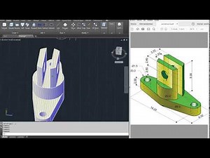 AutoCAD 3D mechanical part modeling