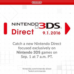 Nintendo 3DS Direct live streams, blog (9/1/16)