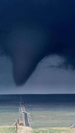 Classic case of a truncated cone tornado! This one occured in Colorado and had an associated ground circulation that was generally very weak. This was the first of several tornadoes on this day! | Tornado Titans - Weather and Storm Chasing