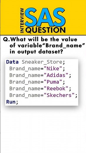 SAS Interview Question and Answer -10 #sasprogramming