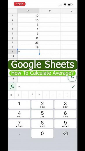 How do you get the Average in Google Sheets?