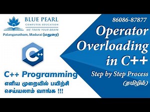 Operator Overloading Overriding in C++ Program Language in Tamil சி++ புரோகிராமிங் தமிழில் Tutorial