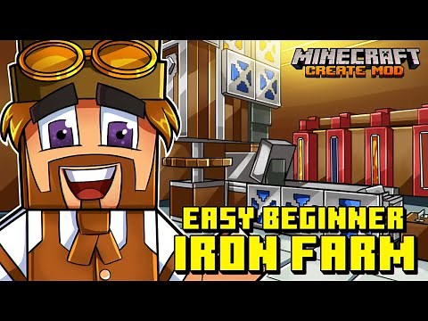Beginner Iron Farm - No Brass - Create Mod 5.1 - Minecraft 1.20.1