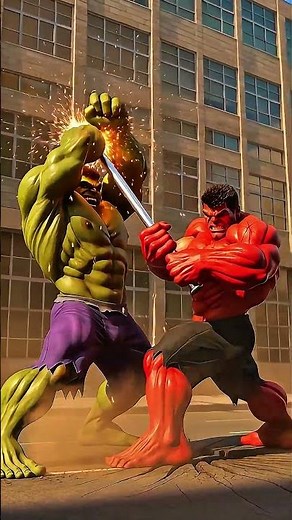 Green Hulk vs Red Hulk Ultimate Battle 💥 | Daylight Industrial Fight Scene | Epic Hulk Fight 4K
