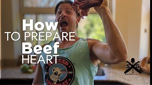 This is one of my favorite cuts of meat. BEEF HEART! If you wanted to try organ meats but liver is to pungent for you, I highly suggest trying beef heart. It's very high in B vitamins. It has about 383% your daily value. And just 3 ounces has 26 grams of protein and 70% RDA in Non-Heme iron. (the highly absorbable version of iron not found in plants) It might seem little intimidating because there's a lot of stuff to clean up on it, but don't be discouraged. You can clean in just a few minutes a