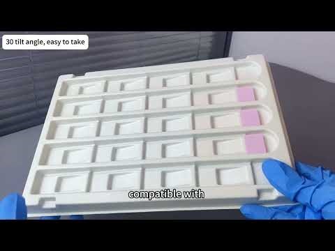 Ysd Lab Storage Use Reusable 20-Place PVC Material Microscope Slide Tray