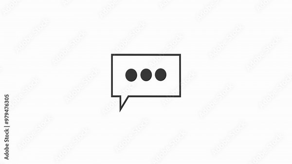 Speech Bubble Icon with Editable Stroke and Pixel Perfect. SMS flat Icon. Sign chat message.