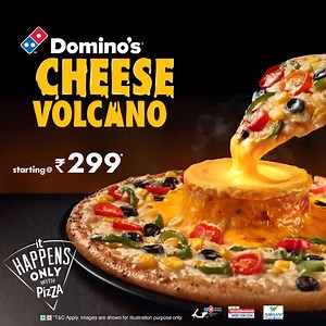 2.9M views · 1.8K reactions | Make the Holiday Season extra cheesy with Domino's Cheese Volcano Pizza! | Domino's Pizza India | Facebook