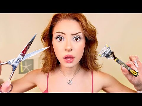 ASMR THE TMI BARBER 💀 Haircut & Style Barbershop Roleplay 🌸 Layered, Brushing, Personal Attention