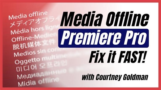 Premiere Pro: Fix “Media Offline” FAST (3 Easy Relink Methods) 2026 Missing media for these clips | Courtney Goldman