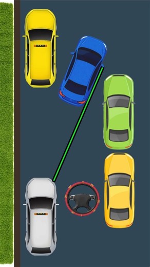 Perfect Angle Parking Trick 🚗 | Tight Space Parking Made Easy!