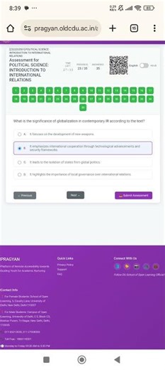 ba program 5 sam POLITICAL SCIENCE: INTRODUCTION TO INTERNATIONAL RELATIONS marks 64/70 attempt 1