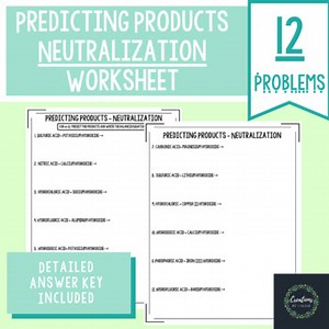 Predicting Products - Acid-Base Neutralization - Detailed Key -Distance Learning