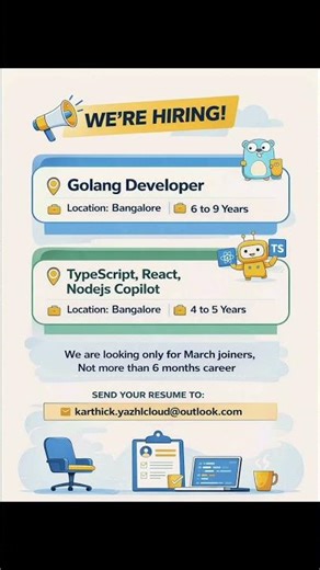 Golang & React / Node.js Openings | Apply Now | IT Jobs 2026
