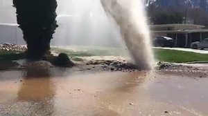 WOWZA: Water burst through the ground and soared into the sky after a water main broke in an Ogden neighborhood on Monday. More: https://kutv.com/news/local/rocks-debris-sent-flying-at-homes-in-ogden-water-main-break (Video courtesy of Jennie Brown-Knudson) | KUTV 2News