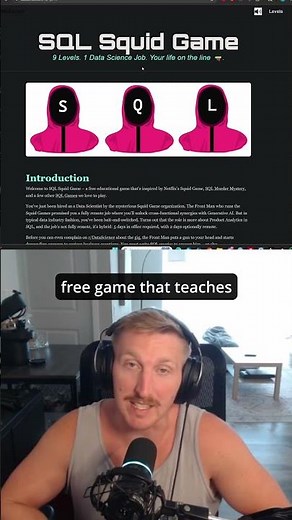 Learn SQL with a game (squid game) 😎 #code #coding #tech #learntocode #datascience