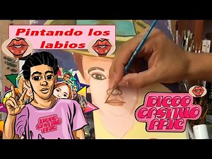 (TUTORIAL) Como pintar los labios con pintura acrílica. Pintando rostro com acrílico.