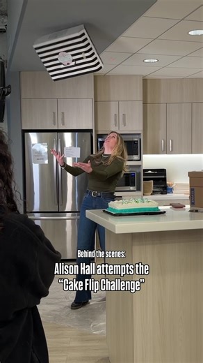 Our Alison Hall tried the viral social trend sweeping the internet… the “Cake Flip Challenge” and proved that you can have your cake… and FLIP it too! | Inside Edition