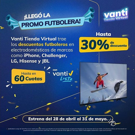 Descuentos futboleros en electrodomésticos