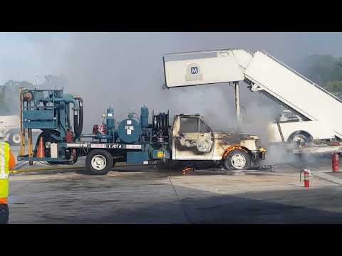 Menzies Aviation Fuel Hydrant Truck Fire