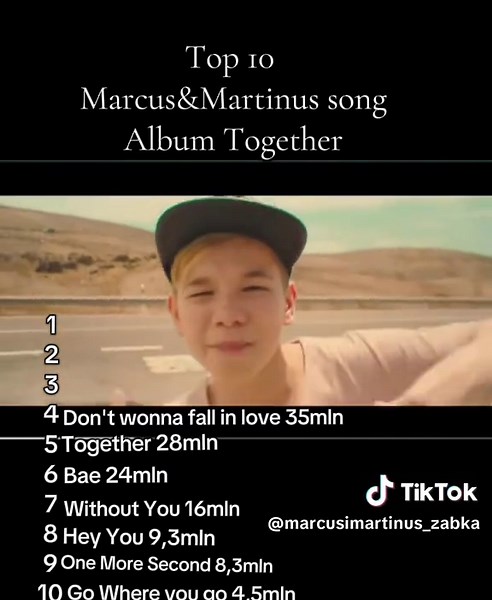 TOP 10 Marcus & Martinus song Album TOGETHER #together #top10 #song #marcusmartinus #MMers @Marcus & Martinus