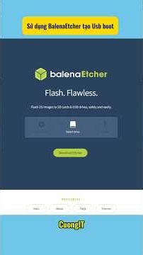 Sử dụng Balena Etcher tạo Usb boot #devops #linux #setuplinux #cuongit