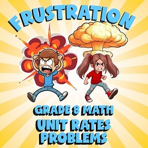 Unit Rates Problems FRUSTRATION Math Game - No Prep Grade 8 Review Activity