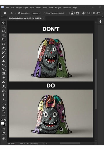 Photoshop Drawstring Backpack Mockup Tutorial