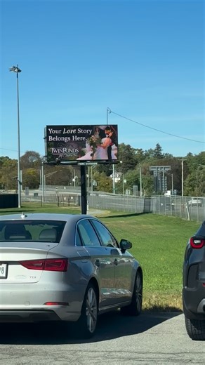 2.5K views · 46 reactions | One of our favorite wedding couples and one of our favorite photographers — we figured, why not? Let’s make a billboard. Trying out something new, just a few miles from our home. What do you think?  by @erincoveycreative #TwinPondsWeddings #TwinPondsGolfAndCountryClub #UpstateNYWeddings #LocalLove #WeddingVenue #UticaNY #MohawkValley #BillboardMoment #RealTwinPondsWedding #SayIDoHere #NewYorkMillsNY | Twin Ponds Golf & Country Club | Facebook
