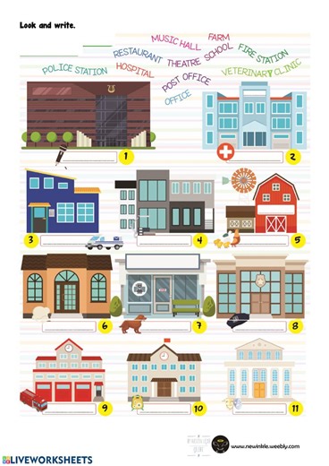 Jobs and places worksheet