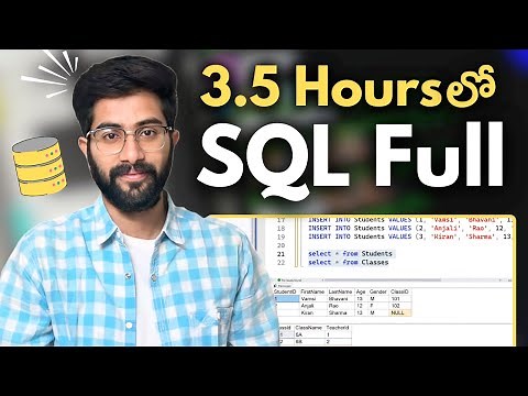 SQL Full Course in Telugu | Complete SQL in 3.5 Hours | Vamsi Bhavani