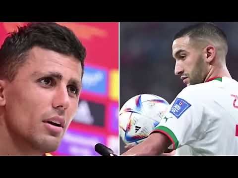 شاهد تصريحات لاعبو إسبانيا بعد الخسارة إمام منتخب المغرب