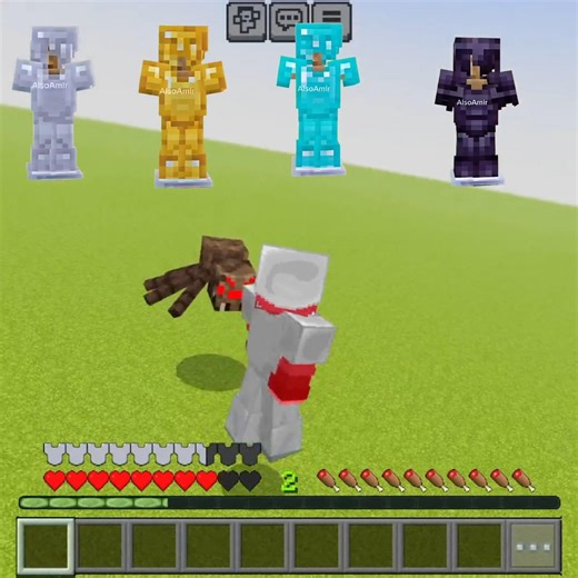 spider VS Every armor in Minecraft