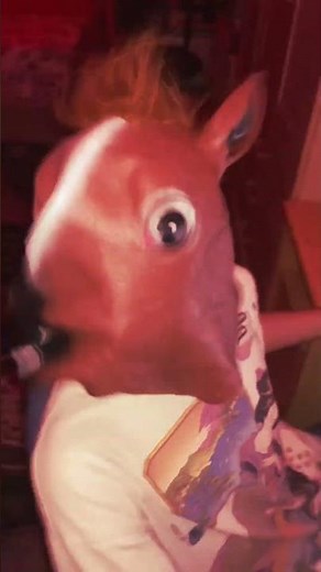 Funny Horse Head Mask - Realistic Latex Animal Mask for Halloween Cosplay