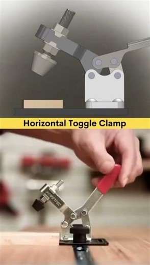 ​Stop Your Workpiece From Moving! 🛠️ Horizontal Toggle Clamp Hack #woodworking #shorts