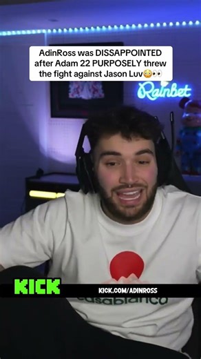 Adin Ross Was DISSAPOINTED In Adam 22 vs Jason Luv Fight🥲 #adin #lol #ishowspeed #clips