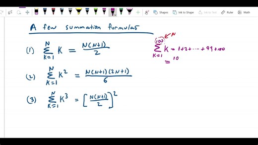 Area and finite sums - closed forms for sum of the first n integers, squares, and cubes